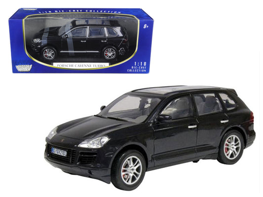 2008 Porsche Cayenne Turbo Metallic Black 1/18 Diecast Model Car by Motormax <h2>2008 Motormax</h2> <p>High-quality perfect for collectors and enthusiasts. Features detailed interior exterior craftsma