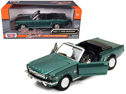 1964 1/2 Ford Mustang Convertible Green Metallic 1/24 Diecast Model Car by Motormax <h2>1964 Motormax</h2> <p>High-quality perfect for collectors and enthusiasts. Features detailed interior exterior c