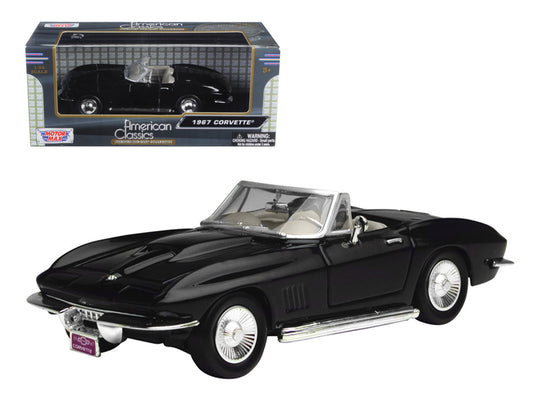 1967 Chevrolet Corvette Convertible Black 1/24 Diecast Model Car by Motormax <h2>1967 Motormax</h2> <p>High-quality perfect for collectors and enthusiasts. Features detailed interior exterior craftsma