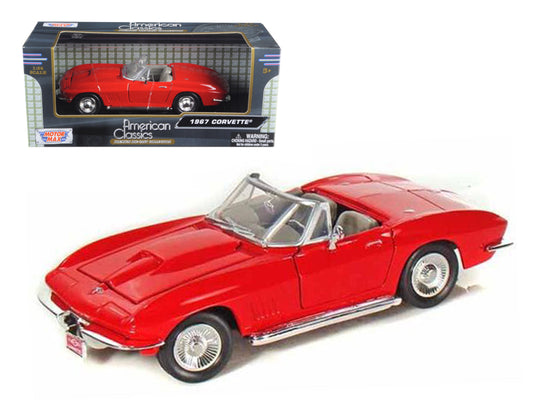 1967 Chevrolet Corvette Convertible Red 1/24 Diecast Model Car by Motormax <h2>1967 Motormax</h2> <p>High-quality perfect for collectors and enthusiasts. Features detailed interior exterior craftsmans
