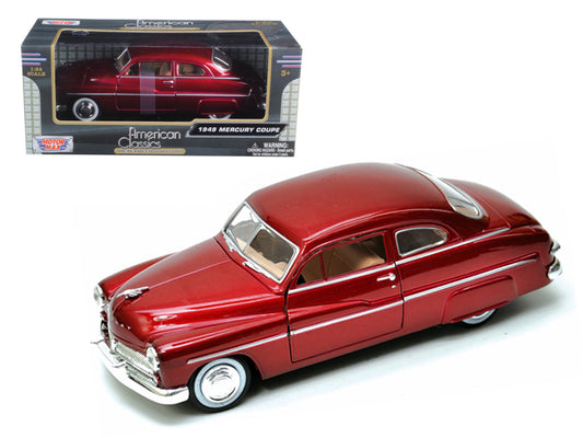 1949 Mercury Red 1/24 Diecast Model Car by Motormax <h2>1949 Motormax</h2> <p>High-quality perfect for collectors and enthusiasts. Features detailed interior exterior craftsmanship, realistic paint fi
