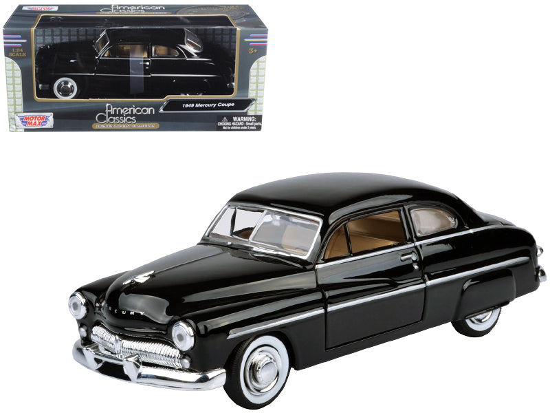 1949 Mercury Black 1/24 Diecast Model Car by Motormax <h2>1949 Motormax</h2> <p>High-quality perfect for collectors and enthusiasts. Features detailed interior exterior craftsmanship, realistic paint