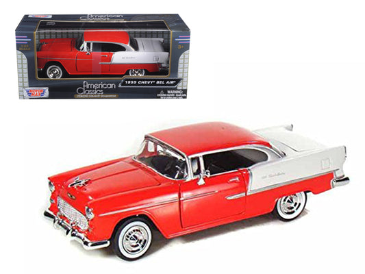 1955 Chevrolet Bel Air Red 1/24 Diecast Model Car by Motormax <h2>1955 Motormax</h2> <p>High-quality perfect for collectors and enthusiasts. Features detailed interior exterior craftsmanship, realisti
