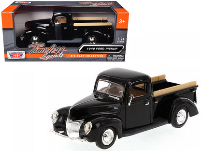 1940 Ford Pickup Truck Black 1/24 Diecast Model Car by Motormax <h2>1940 Motormax</h2> <p>High-quality perfect for collectors and enthusiasts. Features detailed interior exterior craftsmanship, realis