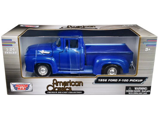1956 Ford F-100 Pickup Truck Blue Metallic "American Classics" Series 1/24 Diecast Model Car by Motormax <h2>1956 Motormax</h2> <p>High-quality perfect for collectors and enthusiasts. Features detaile