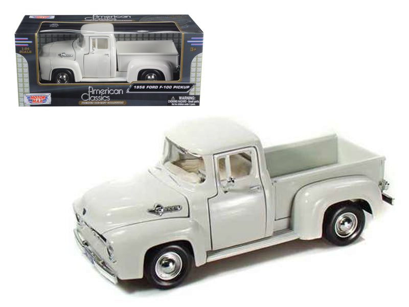 1956 Ford F-100 Pickup Truck White 1/24 Diecast Model Car by Motormax <h2>1956 Motormax</h2> <p>High-quality perfect for collectors and enthusiasts. Features detailed interior exterior craftsmanship,