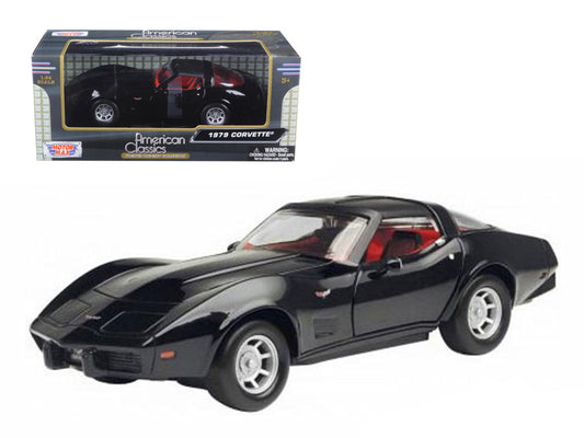 1979 Chevrolet Corvette Black 1/24 Diecast Car Model by Motormax <h2>1979 Motormax</h2> <p>High-quality perfect for collectors and enthusiasts. Features detailed interior exterior craftsmanship, reali