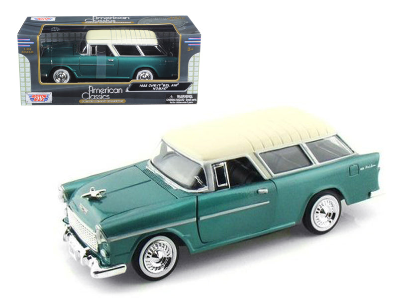 1955 Chevrolet Nomad Green 1/24 Diecast Model Car by Motormax <h2>1955 Motormax</h2> <p>High-quality perfect for collectors and enthusiasts. Features detailed interior exterior craftsmanship, realisti