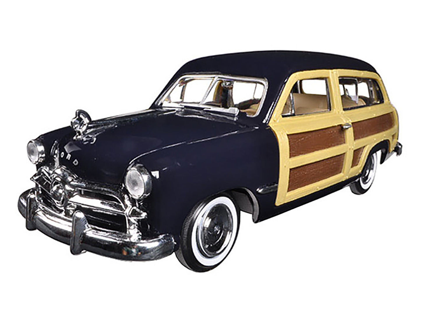 1949 Ford Woody Wagon Dark Blue 1/24 Diecast Model Car by Motormax <h2>1949 </h2> <p>High-quality perfect for collectors and enthusiasts. Features detailed interior exterior craftsmanship, realistic p