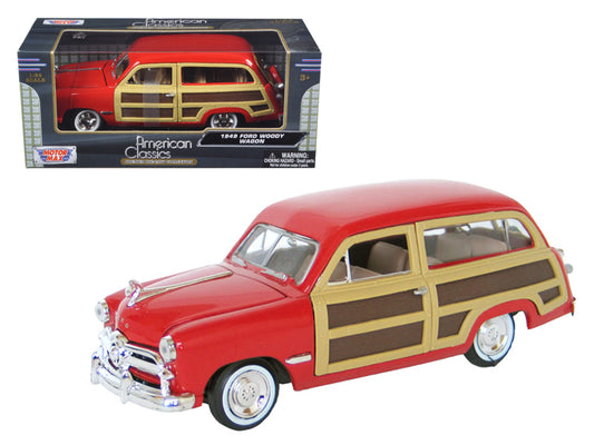 1949 Ford Woody Wagon Red 1/24 Diecast Model Car by Motormax <h2>1949 Motormax</h2> <p>High-quality perfect for collectors and enthusiasts. Features detailed interior exterior craftsmanship, realistic