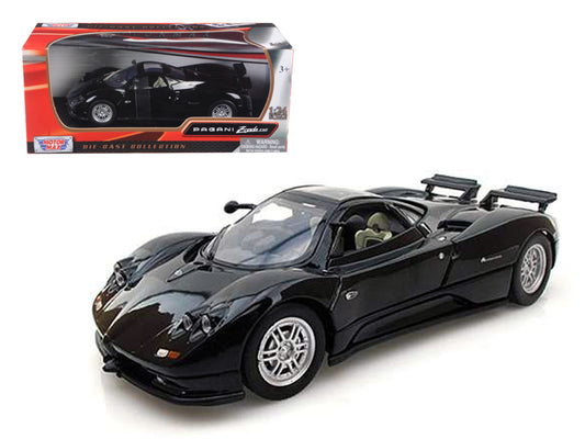 Pagani Zonda C12 Black 1/24 Diecast Car Model by Motormax <h2>Pagani Motormax</h2> <p>High-quality perfect for collectors and enthusiasts. Features detailed interior exterior craftsmanship, realistic