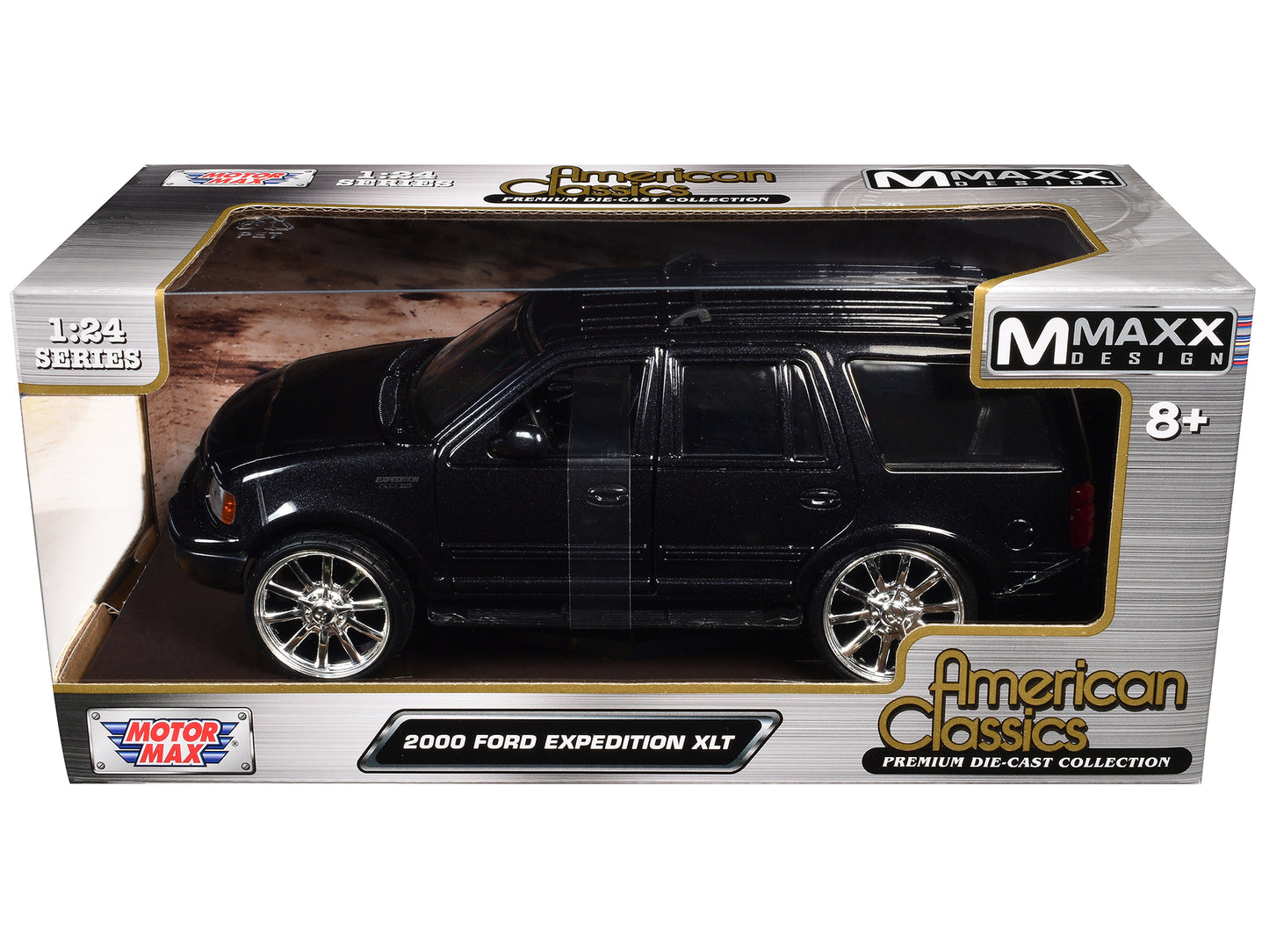 2000 Ford Expedition XLT Black Metallic "Maxx Design" "American Classics" Series 1/24 Diecast Model Car by Motormax <h2>2000 Motormax</h2> <p>High-quality perfect for collectors and enthusiasts. Featu