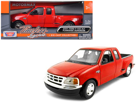 2001 Ford F-150 XLT Flareside Supercab Pickup Truck Red 1/24 Diecast Model Car by Motormax <h2>2001 Motormax</h2> <p>High-quality perfect for collectors and enthusiasts. Features detailed interior ext