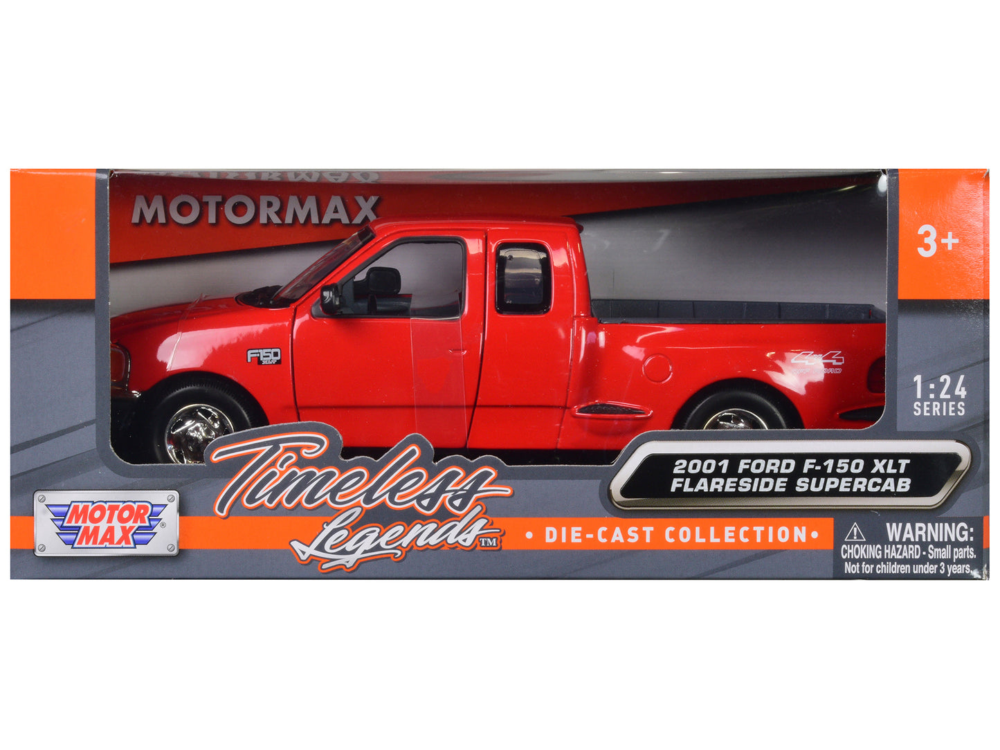 2001 Ford F-150 XLT Flareside Supercab Pickup Truck Red 1/24 Diecast Model Car by Motormax <h2>2001 Motormax</h2> <p>High-quality perfect for collectors and enthusiasts. Features detailed interior ext