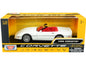 1986 Chevrolet Corvette C4 Convertible White with Red Interior "History of Corvette" Series 1/24 T&y Diecast Model Car by Motormax