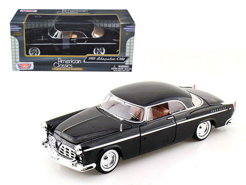 1955 Chrysler C300 Black 1/24 Diecast Model Car by Motormax <h2>1955 Motormax</h2> <p>High-quality perfect for collectors and enthusiasts. Features detailed interior exterior craftsmanship, realistic