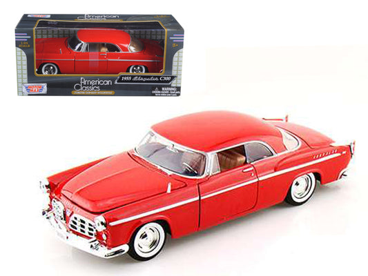 1955 Chrysler C300 Red 1/24 Diecast Model Car by Motormax <h2>1955 Motormax</h2> <p>High-quality perfect for collectors and enthusiasts. Features detailed interior exterior craftsmanship, realistic pa