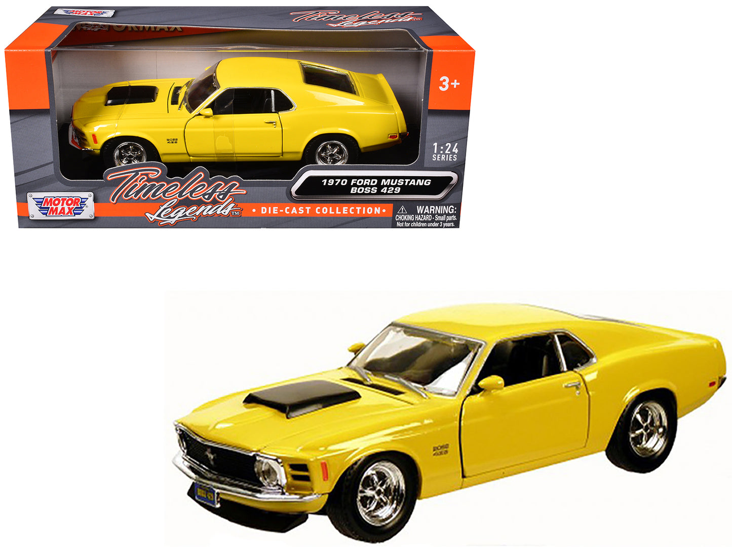 1970 Ford Mustang Boss 429 Yellow 1/24 Diecast Model Car by Motormax <h2>1970 Motormax</h2> <p>High-quality perfect for collectors and enthusiasts. Features detailed interior exterior craftsmanship, r