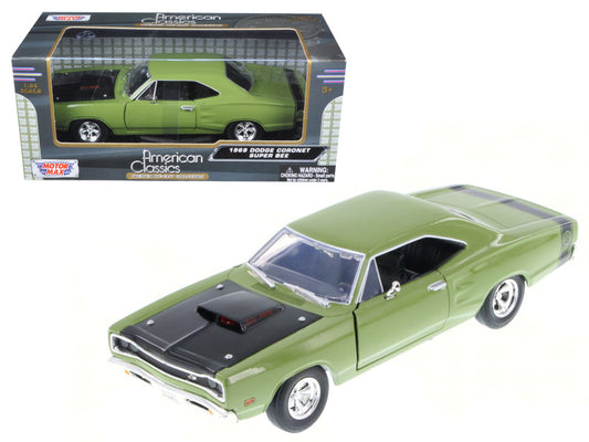 1969 Dodge Coronet Super Bee Green 1/24 Diecast Model Car by Motormax <h2>1969 </h2> <p>High-quality perfect for collectors and enthusiasts. Features detailed interior exterior craftsmanship, realisti