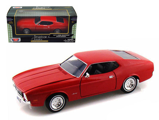 1971 Ford Mustang Sportsroof Red 1/24 Diecast Model Car by Motormax <h2>1971 Motormax</h2> <p>High-quality perfect for collectors and enthusiasts. Features detailed interior exterior craftsmanship, re