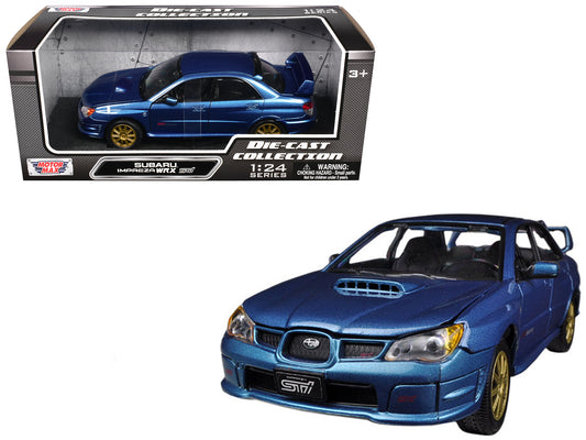 Subaru Impreza WRX STi Blue Metallic 1/24 Diecast Model Car by Motormax <h2>Subaru Motormax</h2> <p>High-quality perfect for collectors and enthusiasts. Features detailed interior exterior craftsmansh