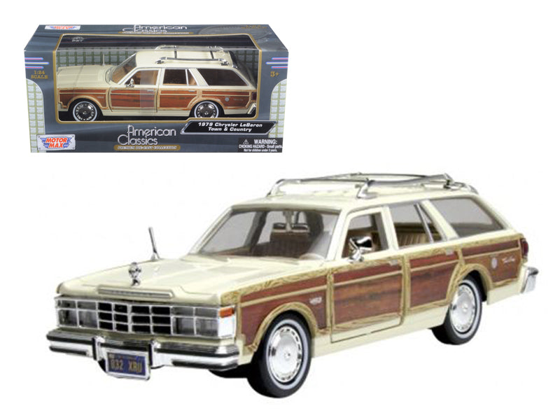 1979 Chrysler Lebaron Town & Country Cream 1/24 Diecast Model Car by Motormax <h2>1979 Motormax</h2> <p>High-quality perfect for collectors and enthusiasts. Features detailed interior exterior craftsm