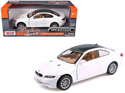 BMW M3 E92 Coupe White 1/24 Diecast Model Car by Motormax <h2>BMW Motormax</h2> <p>High-quality perfect for collectors and enthusiasts. Features detailed interior exterior craftsmanship, realistic pai