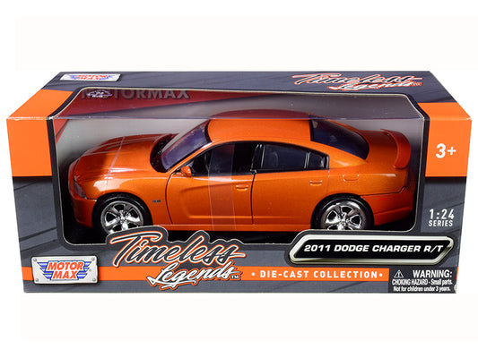 2011 Dodge Charger R/T Hemi Metallic Orange 1/24 Diecast Model Car by Motormax <h2>2011 Motormax</h2> <p>High-quality perfect for collectors and enthusiasts. Features detailed interior exterior crafts