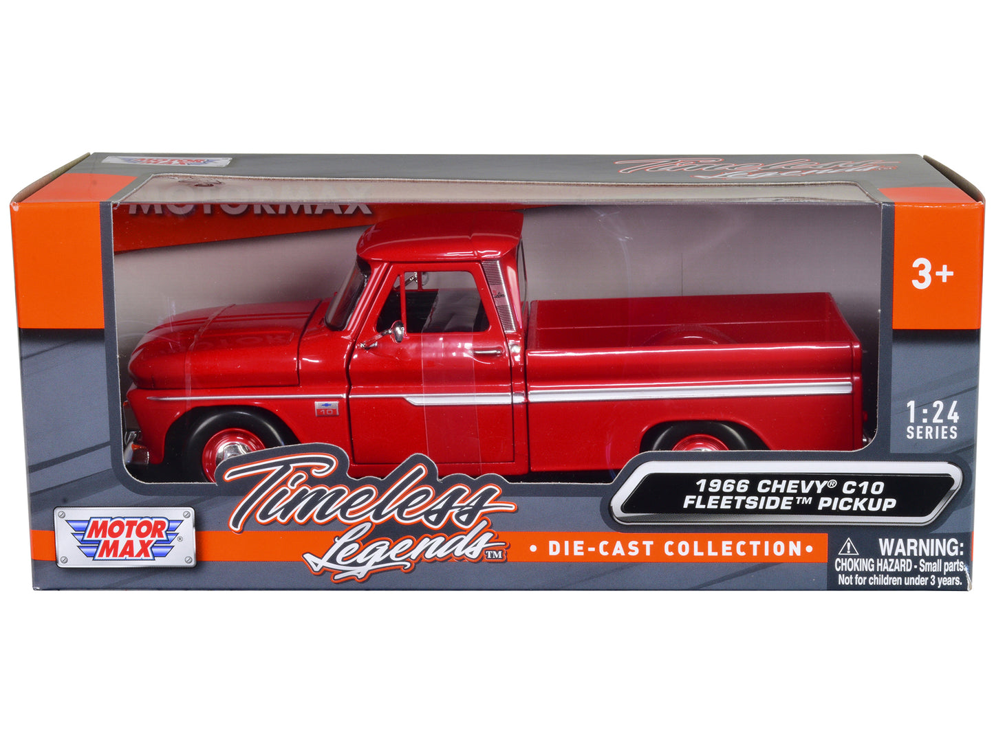 1966 Chevrolet C10 Fleetside Pickup Truck Red 1/24 Diecast Model Car by Motormax <h2>1966 Motormax</h2> <p>High-quality perfect for collectors and enthusiasts. Features detailed interior exterior craf