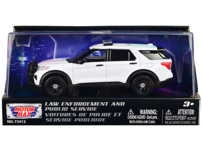 2022 Ford Police Interceptor Utility Plain White "Law Enforcement and Public Service" Series 1/43 Diecast Model Car by Motormax <h2>2022 Motormax</h2> <p>High-quality perfect for collectors enthusiast