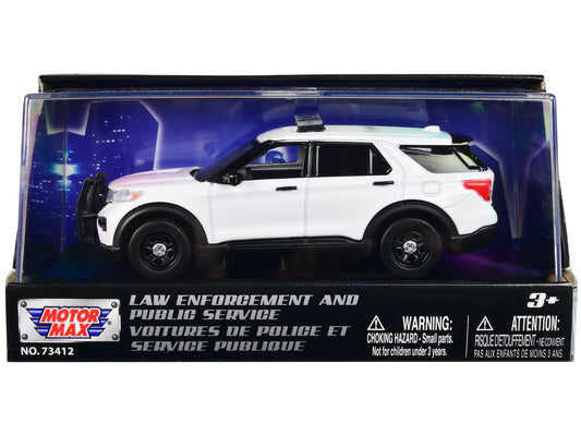 2022 Ford Police Interceptor Utility Plain White "Law Enforcement and Public Service" Series 1/43 Diecast Model Car by Motormax <h2>2022 Motormax</h2> <p>High-quality perfect for collectors enthusiast