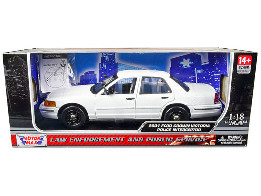 2001 Ford Crown Victoria Police Car Unmarked White "Custom Builder's Kit" Series 1/18 Diecast Model by Motormax <h2>2001 Motormax</h2> <p>High-quality perfect for collectors and enthusiasts. Features