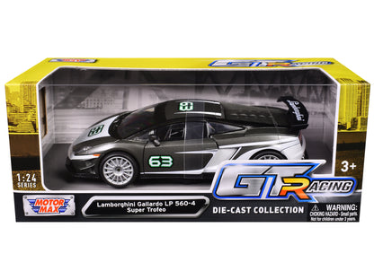 Lamborghini Gallardo LP 560-4 Super Trofeo #63 Gray Metallic and White "GT Racing" Series 1/24 Diecast Model Car by Motormax <h2>Lamborghini Motormax</h2> <p>High-quality perfect for collectors enthus