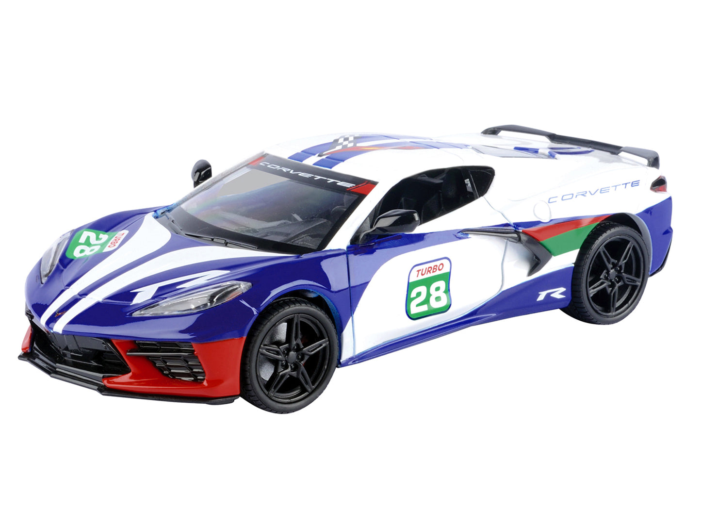 2020 Chevrolet Corvette #28 White with Blue Graphics "GT Racing" Series 1/24 Diecast Model Car by Motormax <h2>2020 Motormax</h2> <p>High-quality perfect for collectors and enthusiasts. Features detai