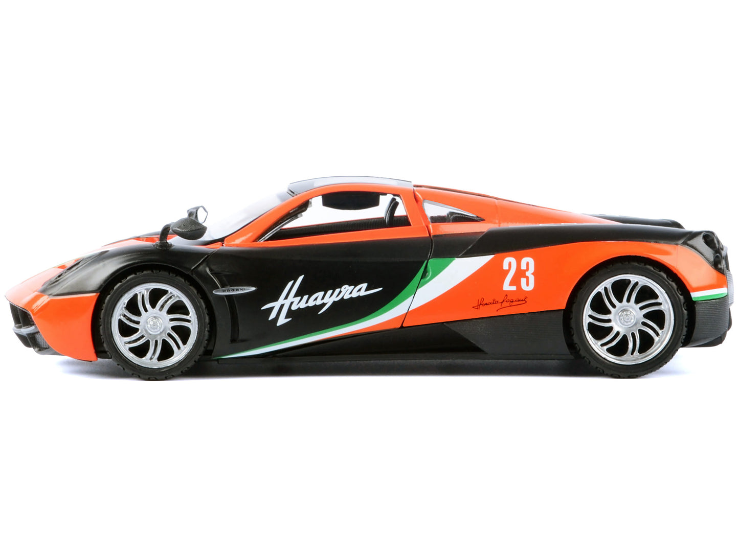 Pagani Huayra #23 Orange and Black with Stripes "GT Racing" Series 1/24 Diecast Model Car by Motormax <h2>Pagani Motormax</h2> <p>High-quality perfect for collectors enthusiasts. Features detailed int