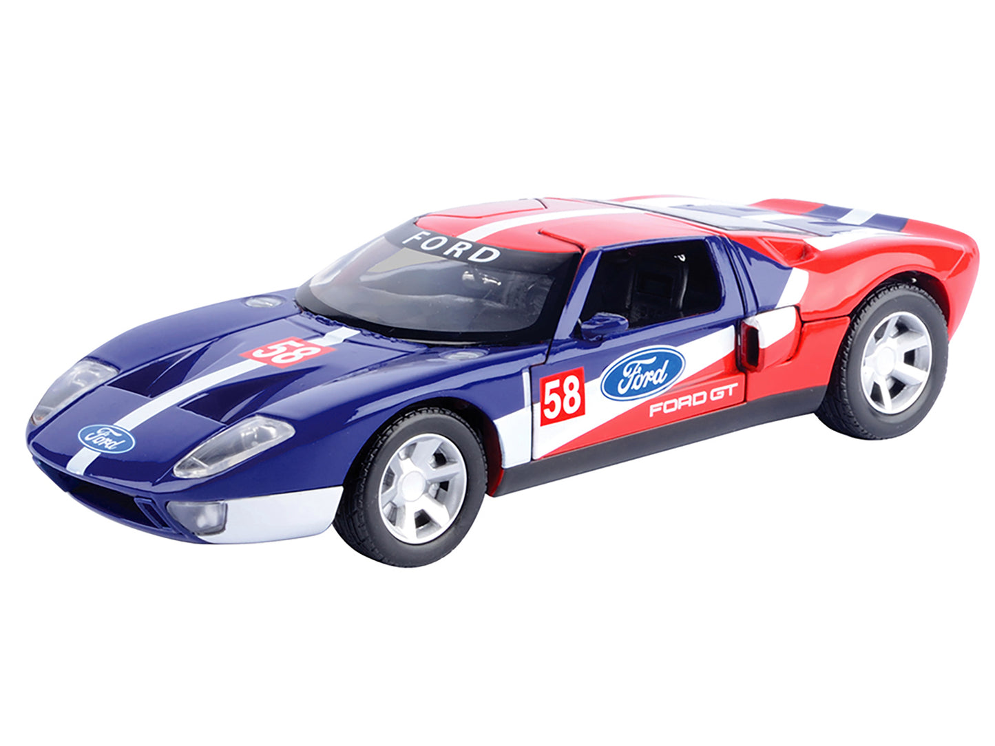 Ford GT Concept #58 Blue and Red with White Stripes "GT Racing" Series 1/24 Diecast Model Car by Motormax <h2>Ford Motormax</h2> <p>High-quality perfect for collectors enthusiasts. Features detailed i