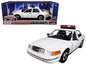 2001 Ford Crown Victoria Police Car Plain White with Flashing Light Bar and Front Rear Lights Sounds 1/18 Diecast Model by Motormax <h2>2001 Motormax</h2> <p>High-quality perfect for collectors enthus
