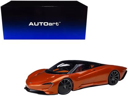 McLaren Speedtail Volcano Orange Metallic with Black Top and Suitcase Accessories 1/18 Model Car by Autoart <h2>McLaren Autoart</h2> <p>High-quality diecast perfect for collectors enthusiasts. Feature