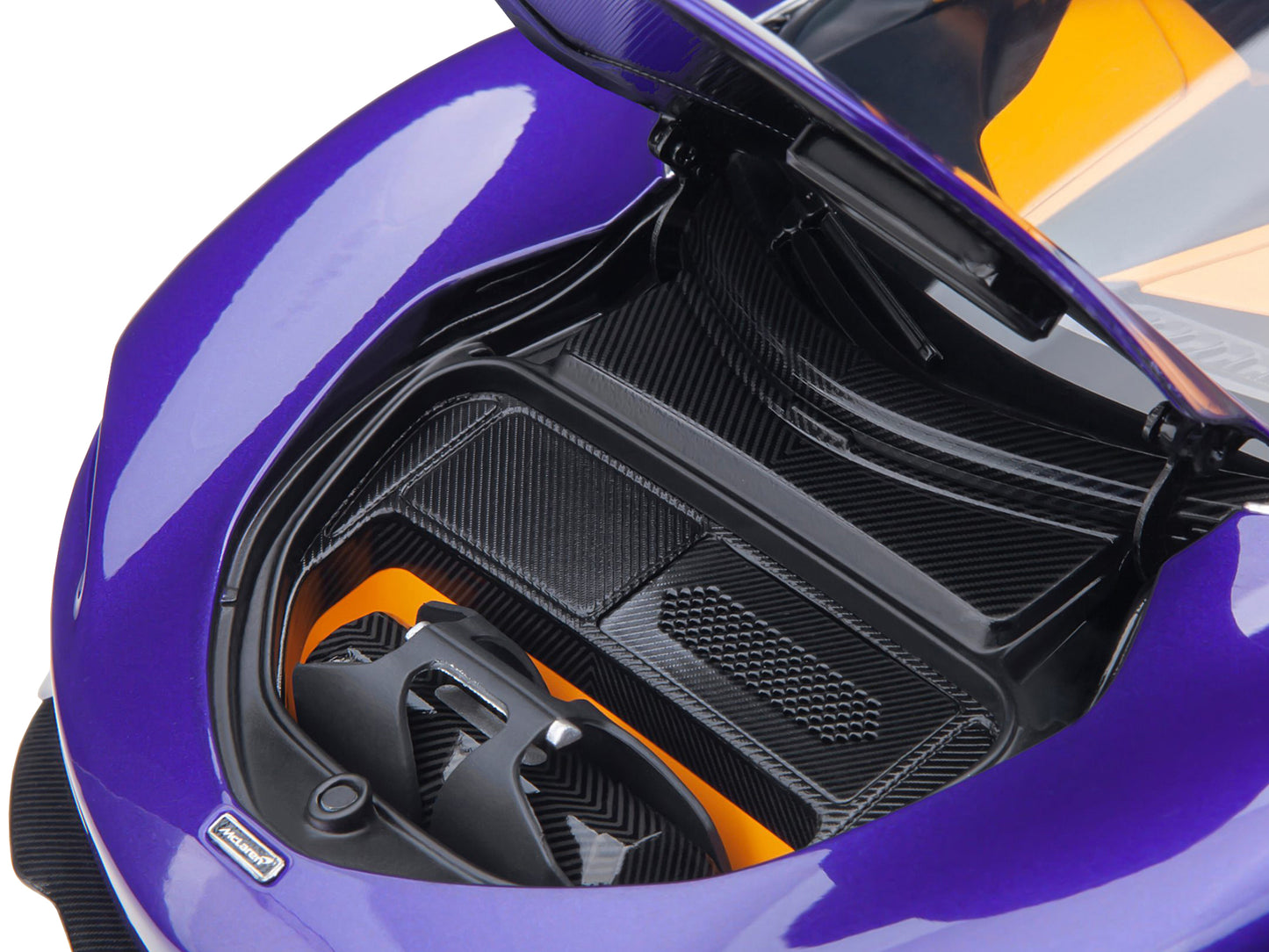 McLaren Speedtail Lantana Purple Metallic with Black Top and Yellow Interior Suitcase Accessories 1/18 Model Car by Autoart <h2>McLaren Autoart</h2> <p>High-quality diecast perfect for collectors enth