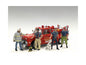 "Firefighters" 6 piece Figure Set (4 Males 1 Dog Accessory) for 1/18 Scale Models by American Diorama <h2>"Firefighters" Diorama</h2> <p>High-quality diecast model car perfect collectors and enthusias