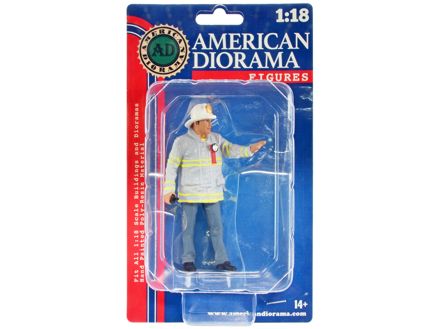 "Firefighters" Fire Captain Figure for 1/18 Scale Models by American Diorama <h2>"Firefighters" Diorama</h2> <p>High-quality diecast model car perfect collectors and enthusiasts. Features detailed int
