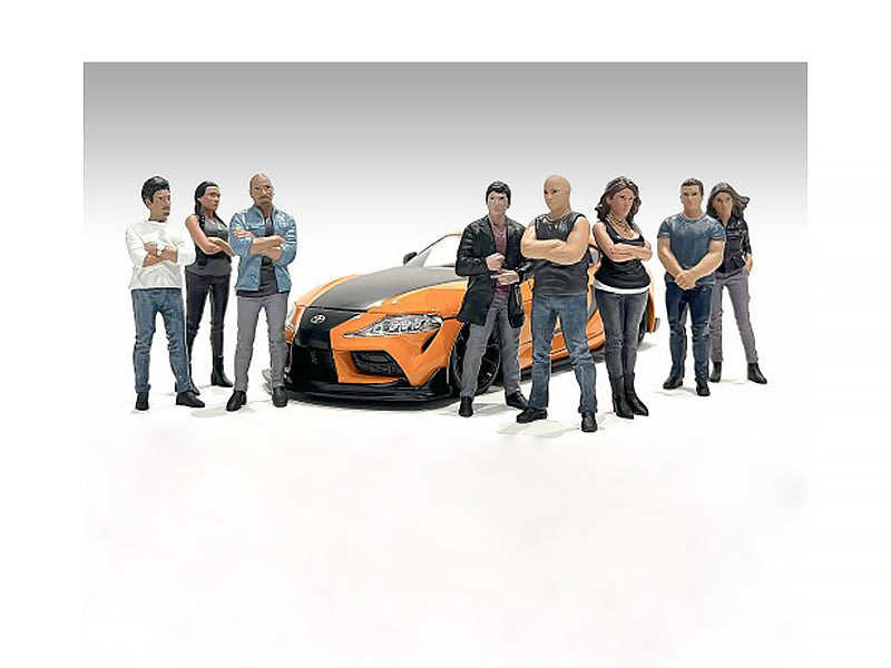 "Car Meet 3" 8 piece Figure Set for 1/18 Scale Models by American Diorama <h2>"Car </h2> <p>High-quality diecast model car perfect collectors and enthusiasts. Features detailed interior exterior craft