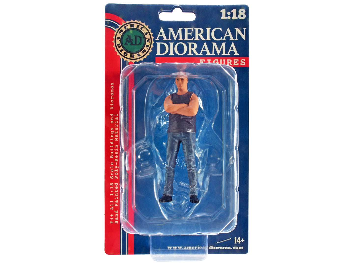 "Car Meet 3" Figure 1 for 1/18 Scale Models by American Diorama <h2>"Car Diorama</h2> <p>High-quality diecast model car perfect collectors and enthusiasts. Features detailed interior exterior craftsma