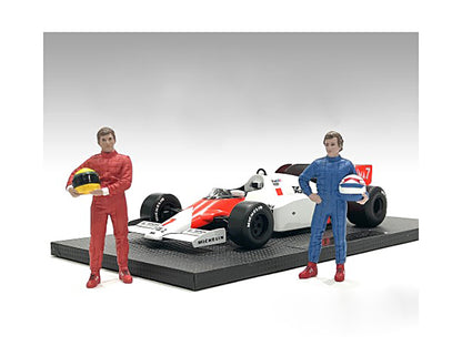"Racing Legends" 80's Figures A and B Set of 2 for 1/18 Scale Models by American Diorama <h2>"Racing Diorama</h2> <p>High-quality diecast model car perfect collectors enthusiasts. Features detailed in
