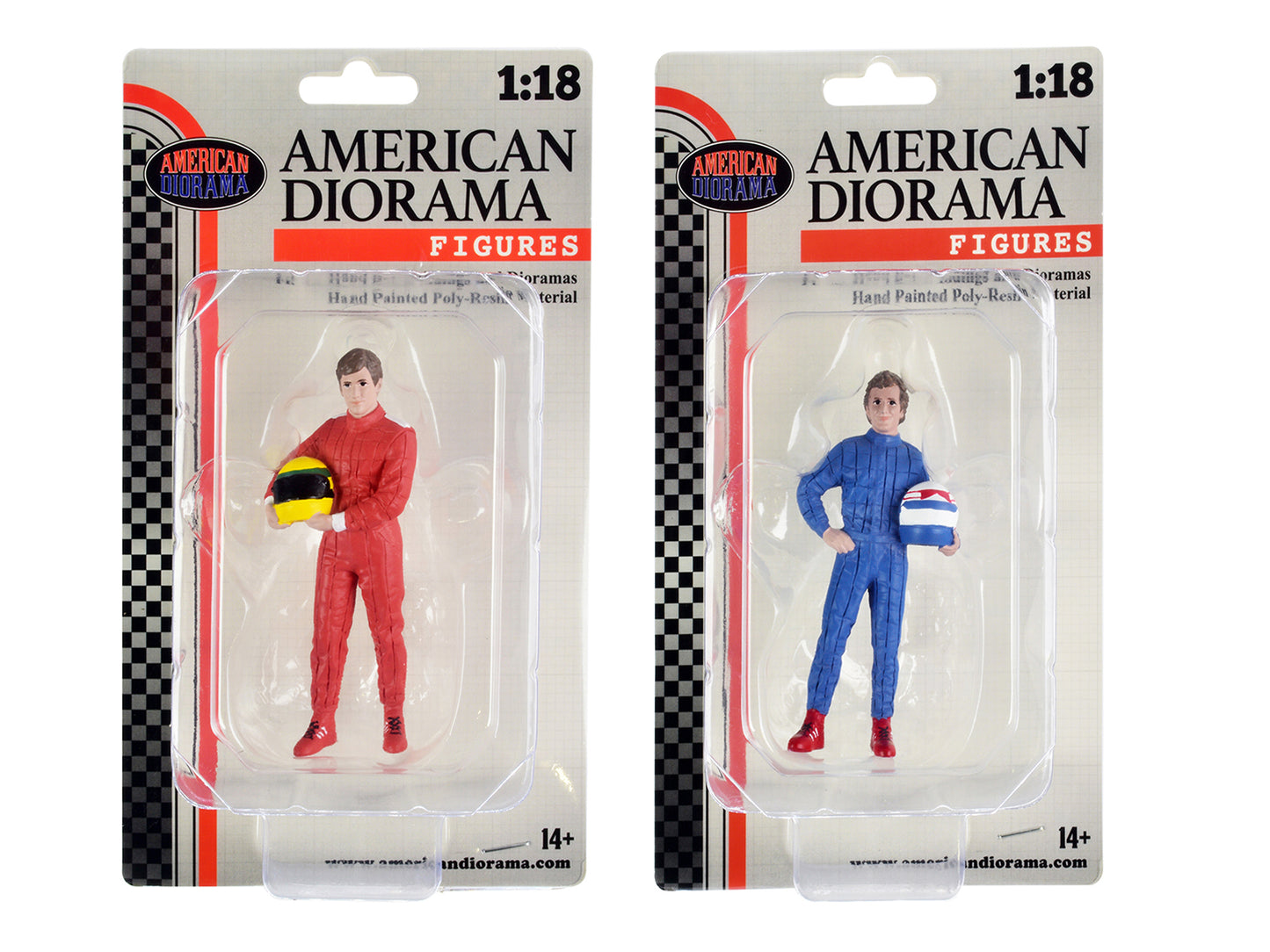 "Racing Legends" 80's Figures A and B Set of 2 for 1/18 Scale Models by American Diorama <h2>"Racing Diorama</h2> <p>High-quality diecast model car perfect collectors enthusiasts. Features detailed in