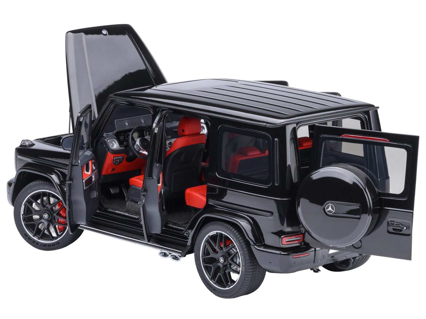 2019 Mercedes-Benz AMG G63 Black with Red Interior 1/18 Model Car by Autoart <h2>2019 Autoart</h2> <p>High-quality diecast perfect for collectors and enthusiasts. Features detailed exterior craftsmans