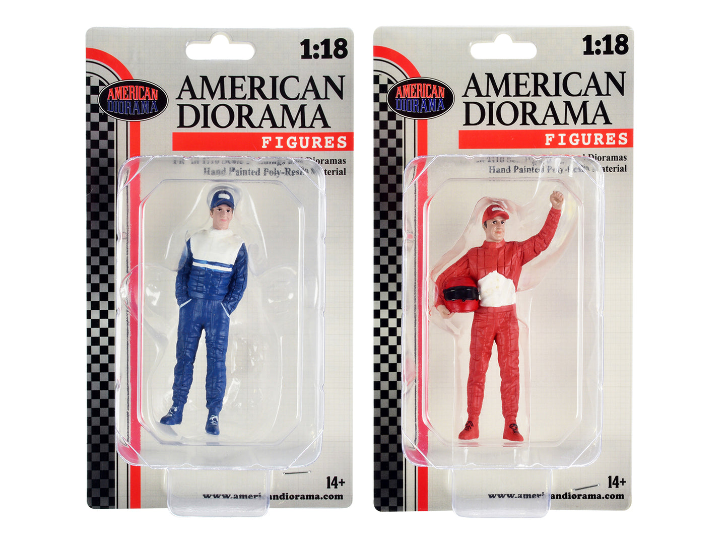 "Racing Legends" 90's Figures A and B Set of 2 for 1/18 Scale Models by American Diorama <h2>"Racing Diorama</h2> <p>High-quality diecast model car perfect collectors enthusiasts. Features detailed in