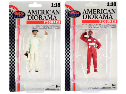 "Racing Legends" 2000's Figures A and B Set of 2 for 1/18 Scale Models by American Diorama <h2>"Racing Diorama</h2> <p>High-quality diecast model car perfect collectors enthusiasts. Features detailed