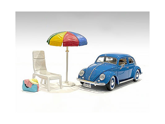 "Beach Girls" Accessories (Beach Chair and Beach Umbrella Duffle Bag) for 1/24 Scale Models by American Diorama <h2>"Beach Diorama</h2> <p>High-quality diecast model car perfect collectors enthusiasts