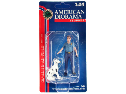 "Firefighters" Fire Dog Training Figures (Trainer and Dog) for 1/24 Scale Models by American Diorama <h2>"Firefighters" Diorama</h2> <p>High-quality diecast model car perfect collectors enthusiasts. F